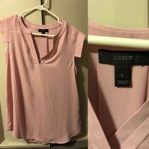 JCrew light pink blouse.